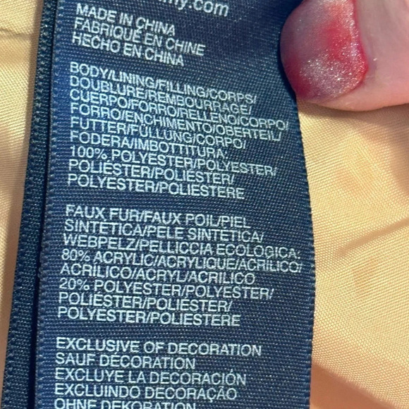 Tommy Hilfiger Brown Belted Jacket Faux Fur Collar Belt Pocket Button Down Sz Sm - Picture 6 of 8